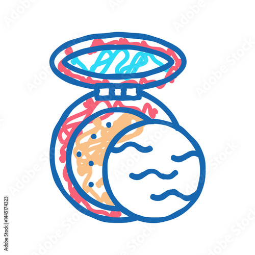 face powder color icon vector color illustration