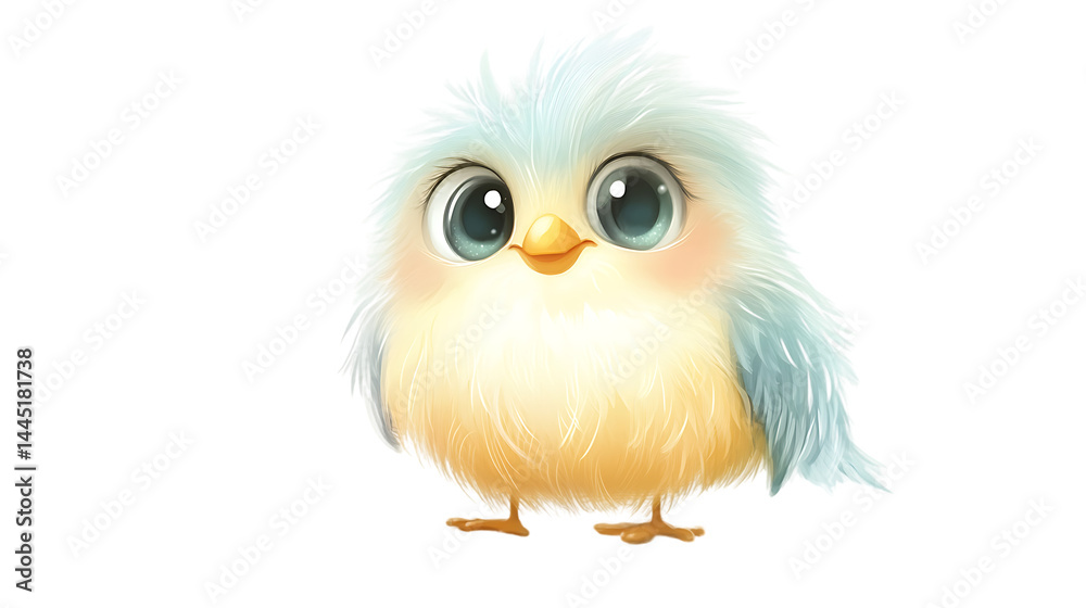 Cute cartoon bird character illustration. Cute cartoon bird character illustration.