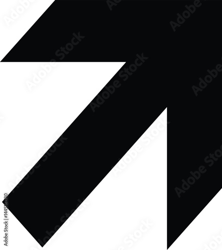 Navigating Upward: A striking black arrow pointing upwards against a minimalistic backdrop, symbolizing direction, progress, and forward momentum.