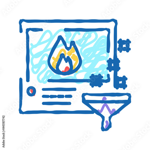 filtration instrument for find image icon doodle illustration