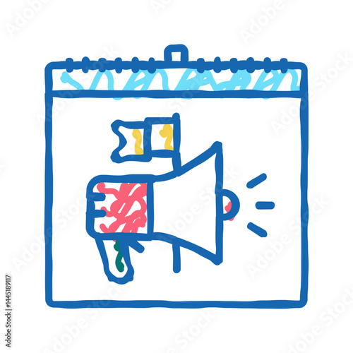 international day of democracy icon doodle illustration