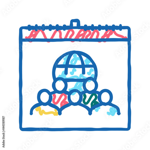 international day for tolerance icon doodle illustration