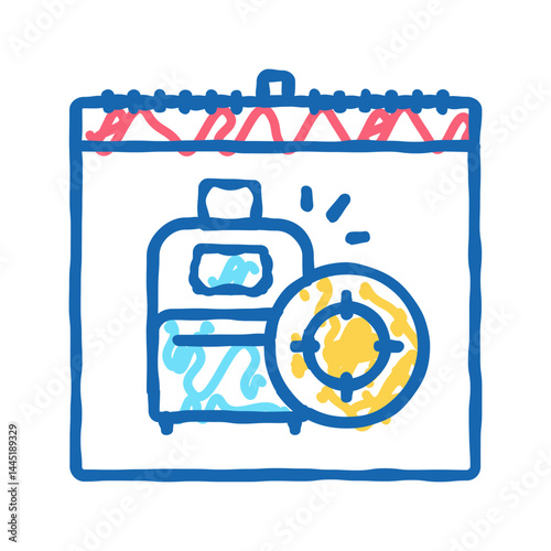 world refugee day icon doodle illustration