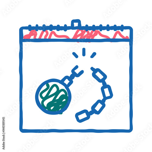 remembrance of slave trade and abolition icon doodle illustration