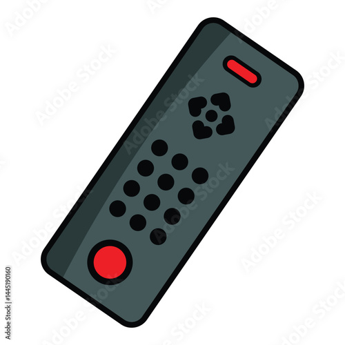 Remote control vector, icon. Modern vector illustration remote icon silhouette graphic design. Flat style design TV remote icon isolated on white background. Perfect for remote sign symbol.
