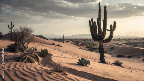 Obraz w ramie Hyper realistic macro photograph desert
