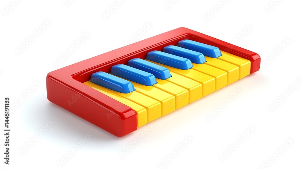 Obraz premium Colorful toy keyboard illustration