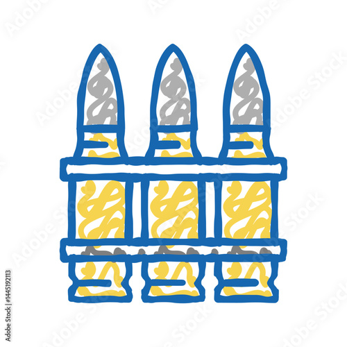 cartridge clip icon doodle illustration