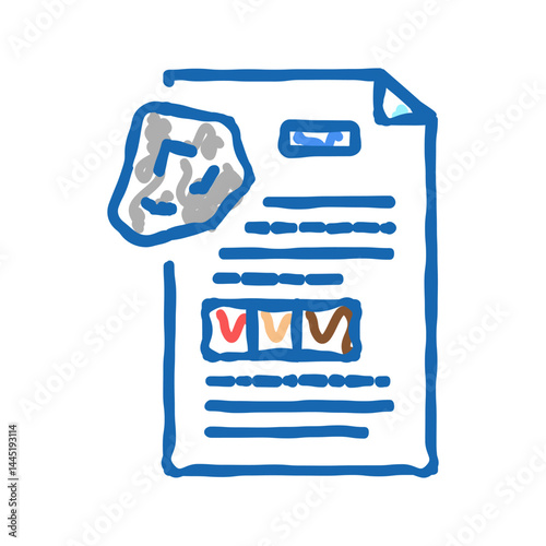 grounf or stone characteristics icon doodle illustration