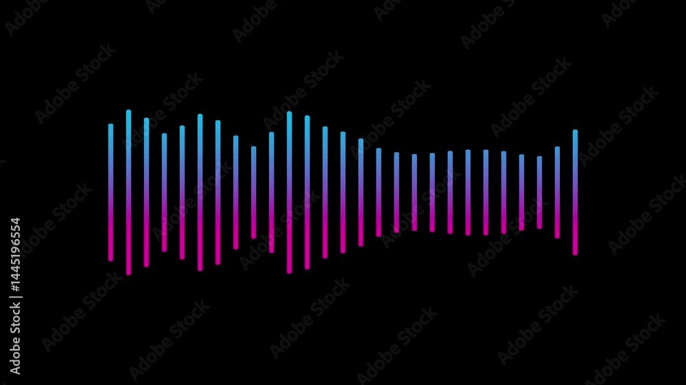 Sound wave video motion background. Blue purple pink audio waveform equalizer 4k, UHD, 60 fps
