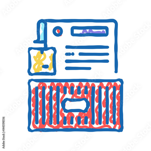 agreement for wholesale product transportation in container icon doodle illustration