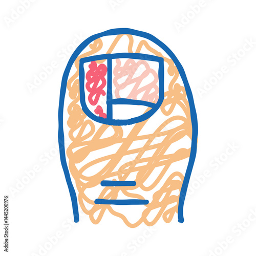 cut nail medical treatment icon doodle illustration