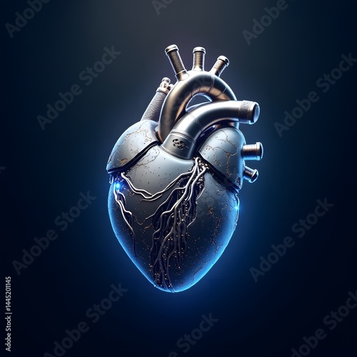 Cybernetic Heart – Futuristic Artificial Organ Concept