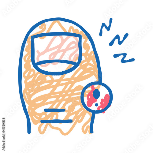 toe pain icon doodle illustration