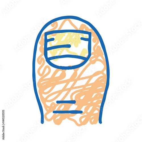 psoriasis nail disease icon doodle illustration