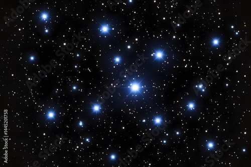 Stunning Celestial Image of Bright Stars in the Night Sky featuring a Constellation