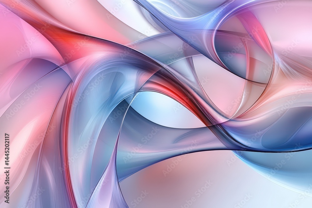Elegant abstract swirls in soft pastel colors create a dynamic flow in this modern design Elegant abstract swirls in soft pastel colors create a dynamic flow in this modern design