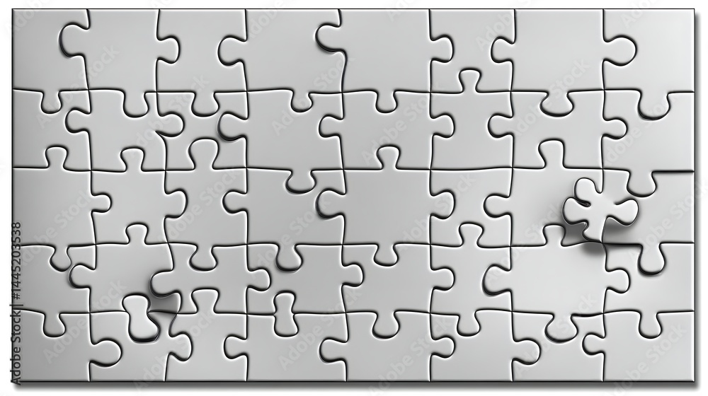 Gray puzzle pieces Gray puzzle pieces