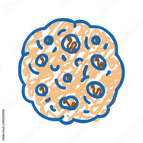 cookie oatmeal icon doodle illustration