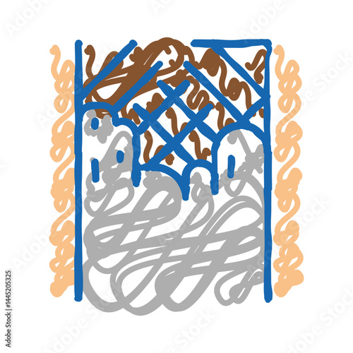 concrete layer road icon doodle illustration