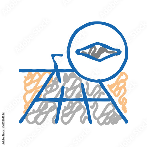 concrete slabs road icon doodle illustration