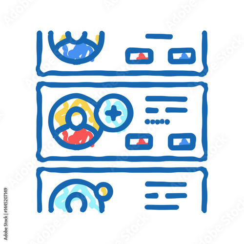 list of prospective friends icon doodle illustration