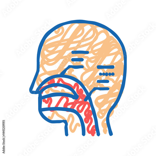 nasal passages icon doodle illustration