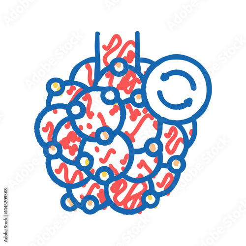 interstitial lung disease icon doodle illustration