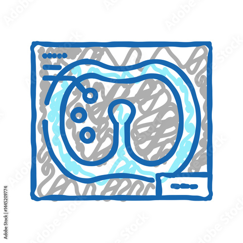 larynx x-ray icon doodle illustration