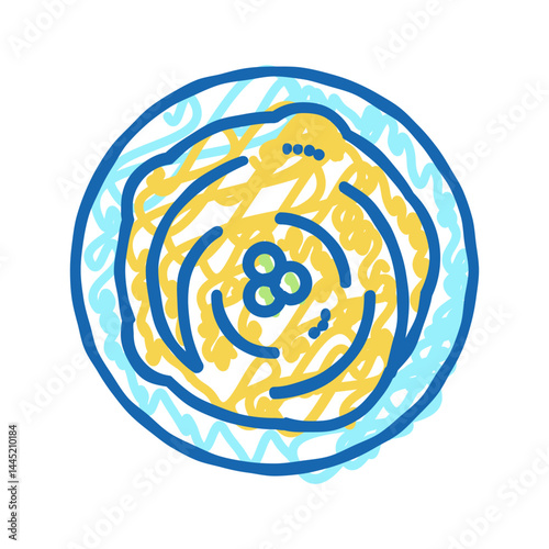 porridge with peas icon doodle illustration
