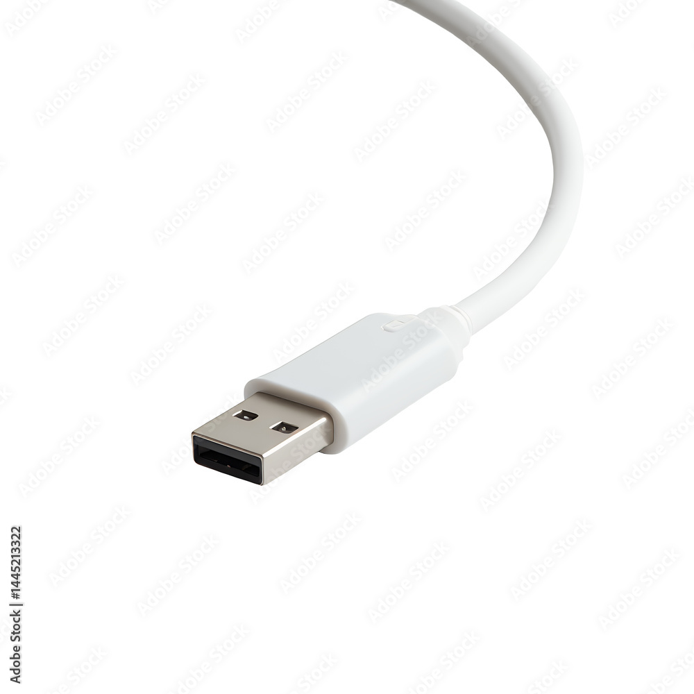 White-USB-Cable-Connector-Technology-Data-Transfer-Accessory White-USB-Cable-Connector-Technology-Data-Transfer-Accessory