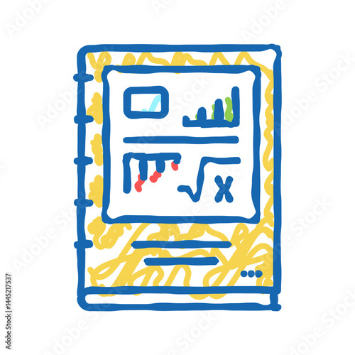 scientific report icon doodle illustration