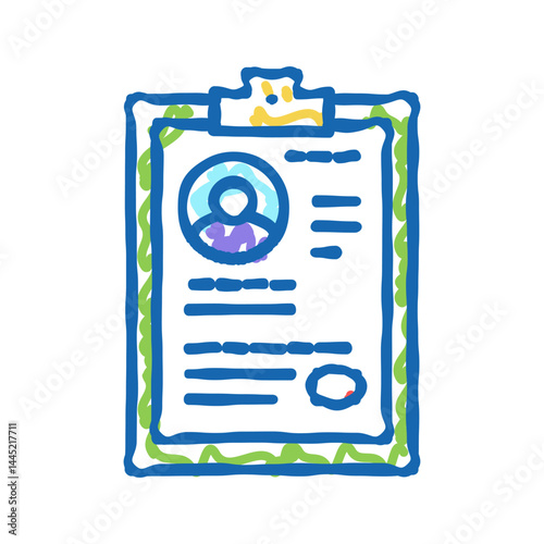 social report icon doodle illustration