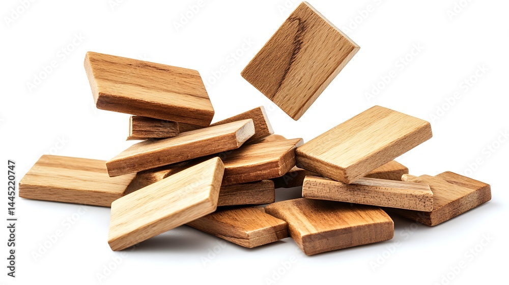 Wooden blocks pile Wooden blocks pile