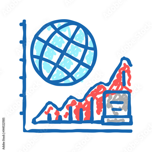 starving, increase mortality poverty problem icon doodle illustration