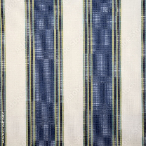 Striped Textile Pattern Vertical Closeup Blue White Lines Fabric Concept