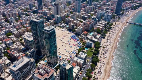 Tel Aviv city aerial view from a drone, HD footage