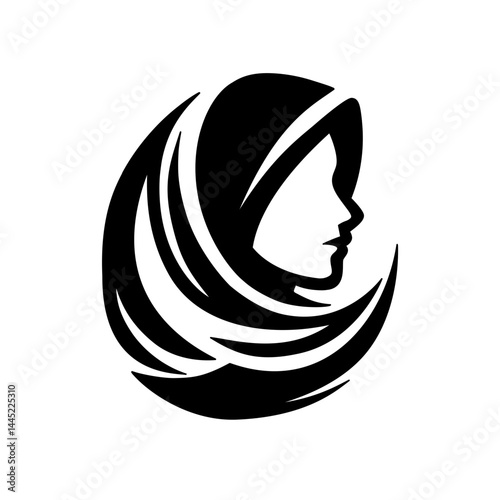 hijab vector illustration, suitable for logo