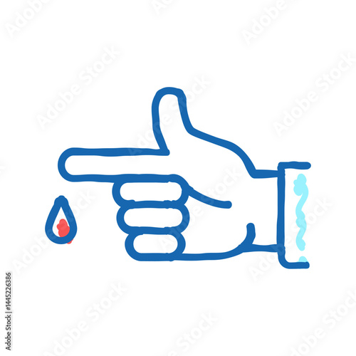 blood analysis icon doodle illustration