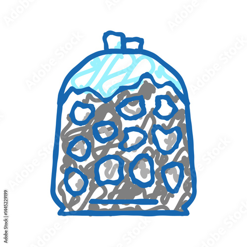 bag stone icon doodle illustration