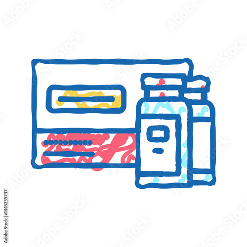 liquid probiotics icon doodle illustration