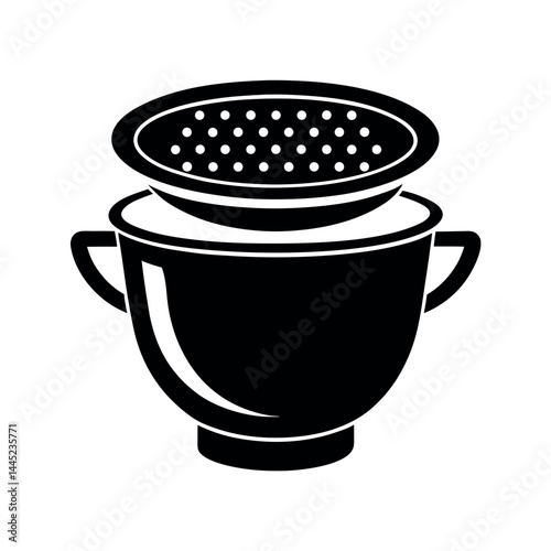 Kitchen Sifter Black Vector Clipart
