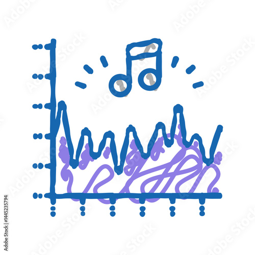 noise vibration infographic icon doodle illustration