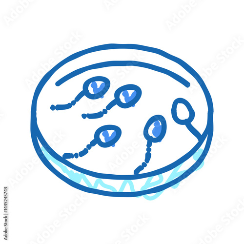 sperm preparation icon doodle illustration