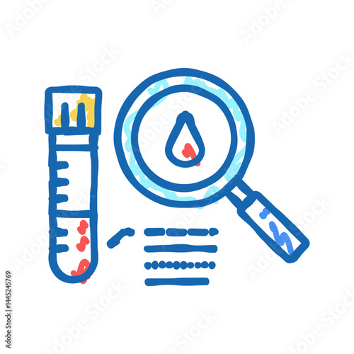analysis for fertilization icon doodle illustration