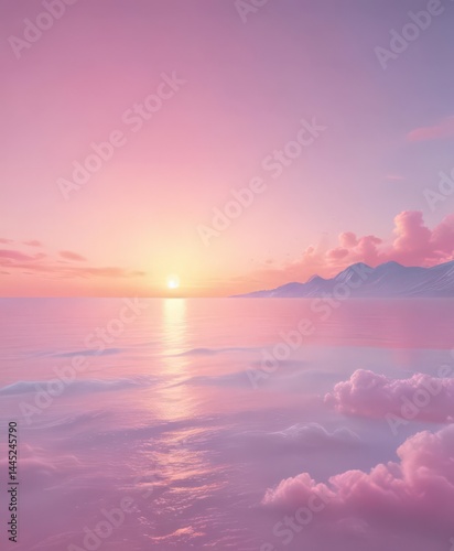 Dreamy pastel sunset gradient, cotton candy hues , sky, beautiful, blue