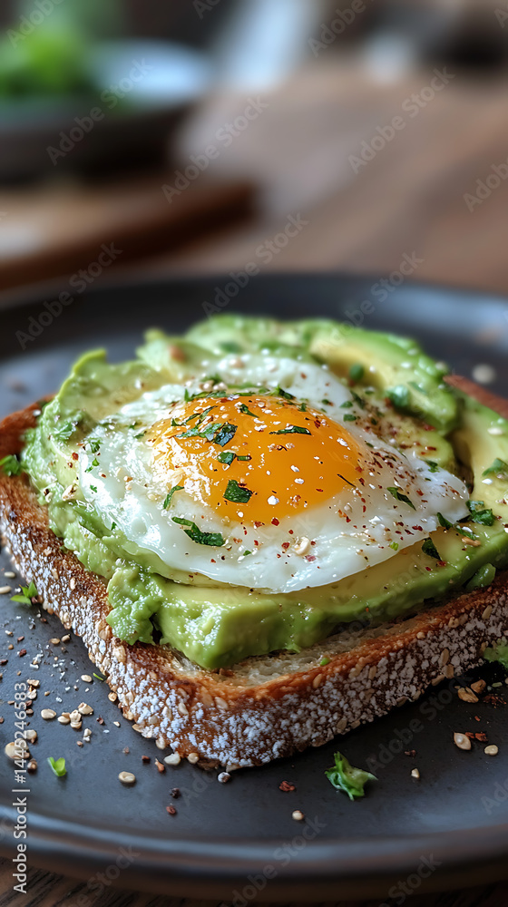 Healthy Avocado Toast with Fried Egg – Nutritious Breakfast Idea Healthy Avocado Toast with Fried Egg – Nutritious Breakfast Idea