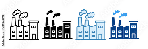 Pollution Icon Set Multiple Style Collection