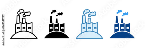 Geothermal Energy Icon Set Multiple Style Collection