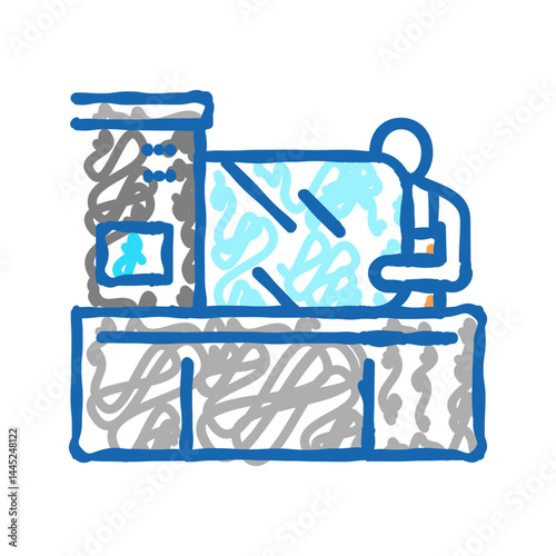 production mirror icon doodle illustration